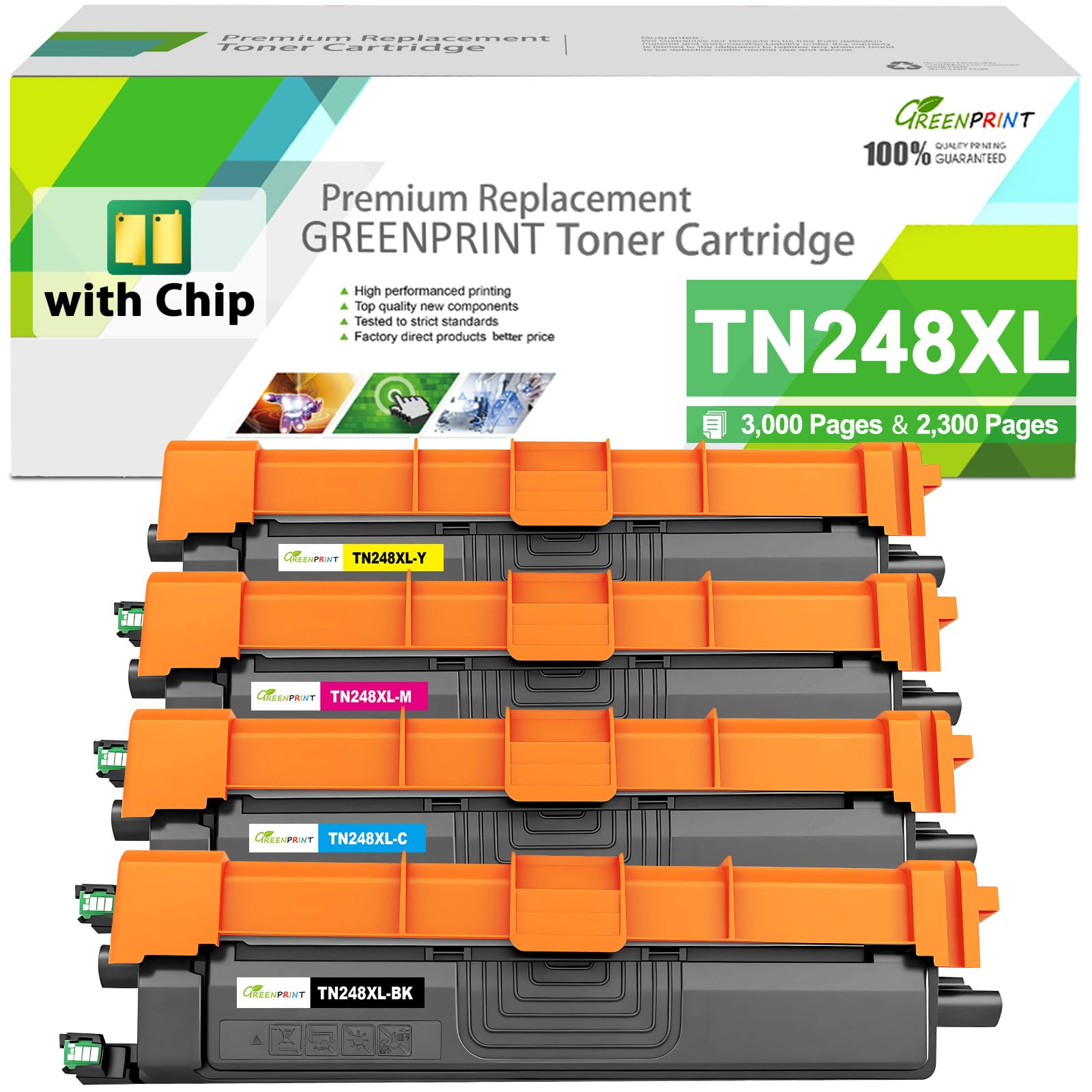 248XL TN248XL Cartucce Toner Compatibili 4 Colori Alta Capacità per MFC-L3740CDW L3740CDWE L3760CDW L8340CDW L8390CDW L3740CDWE DCP-L3520CDWE L3520CDW L3560CDW HL-L3215CW Stampante TN248CMYK