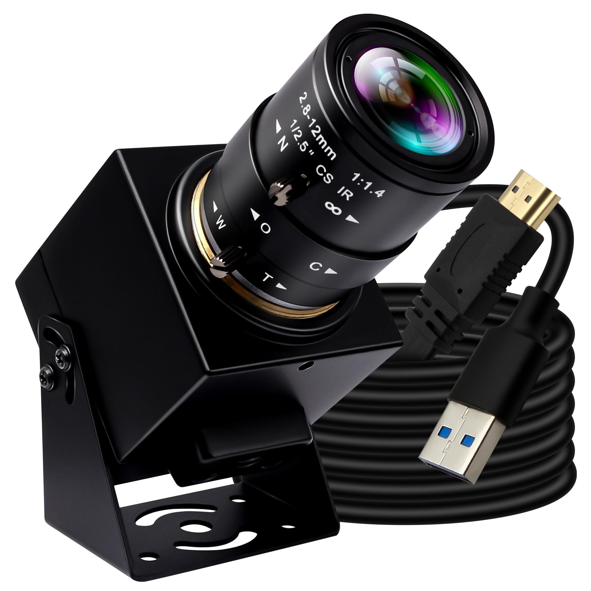 IFWATER HDMI Camera USB 4K 60fps High Speed USB3.0 HDMI Simultaneous Output Camera with 2.8-12mm 4X Manual Zoom Lens H.264 Close-up USB Video Camera for Streaming in-picture-24