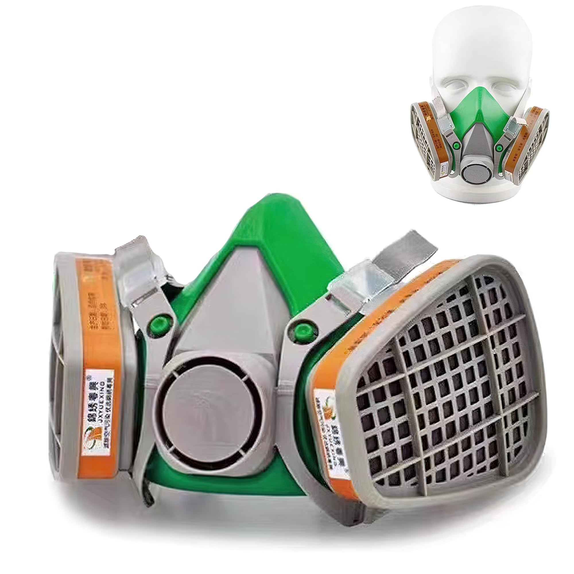 ZOTIMO Industrial Respiratory Gas Mask - Half Face Protective Dust Mask with Carbon Filter - Anti Pollution, Smoke, Paint, Chemical, Spray, Resin, Welding Safety Respirator for Men - Air Purifier (B0D5LYJV3J) Amazon Price History, Amazon Price Tracker