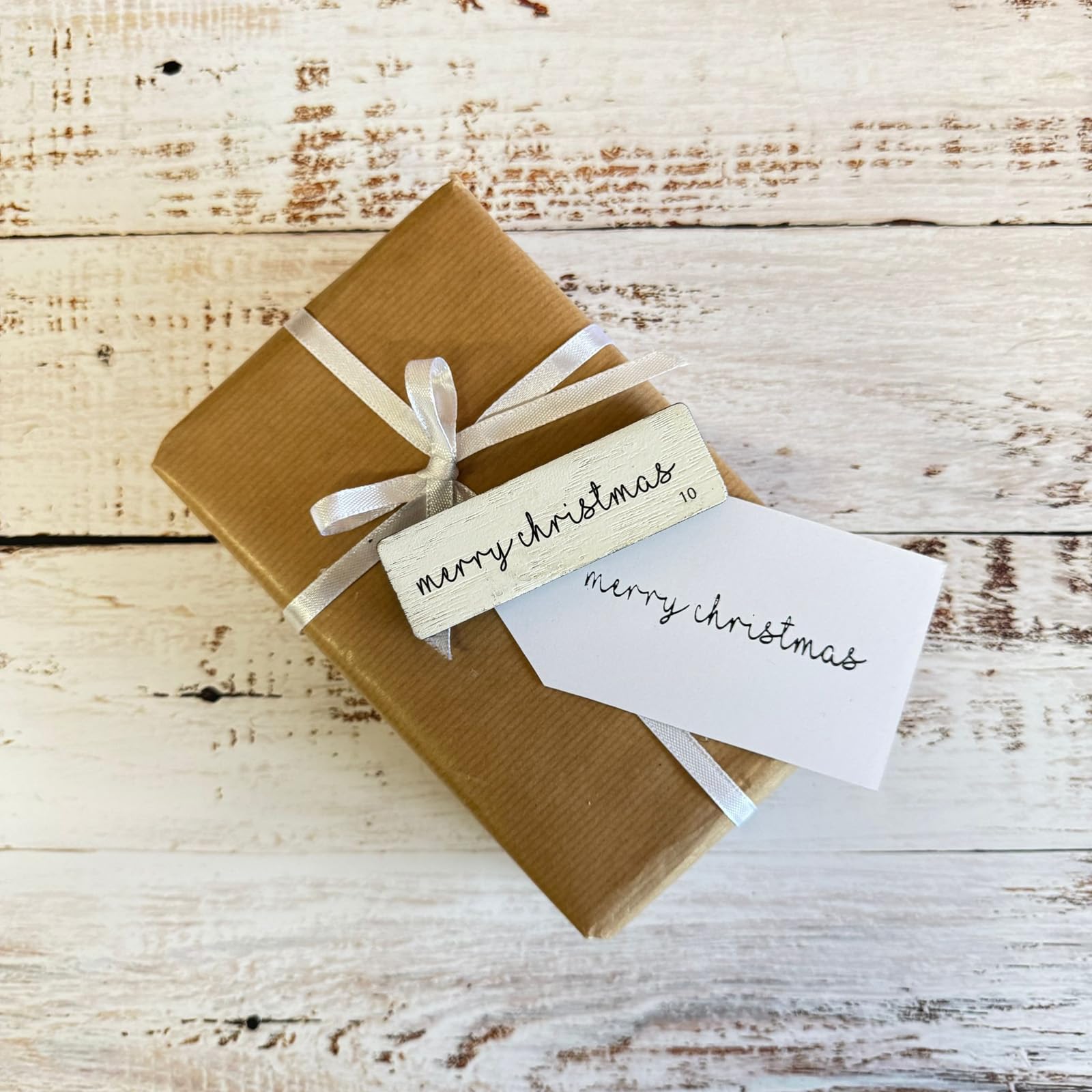 Merry Christmas Ink Stamp, Holiday DIY Cards, Gift Tags, Scrapbooking, Festive Paper Craft Projects for Christmas