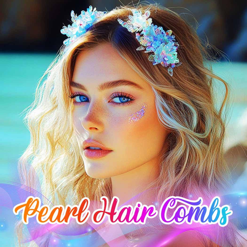 Catery Silver Seashell Hair Comb Mermaid Bridal Hair Piece Beach Wedding Accessories for Women - Image 7