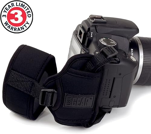 Miniatura 2 de USA Gear Cámara profesional con manija y correa de mano con diseño de neopreno acolchada y placa de metal. Compatible con Canon, Fujifilm, Nikon,