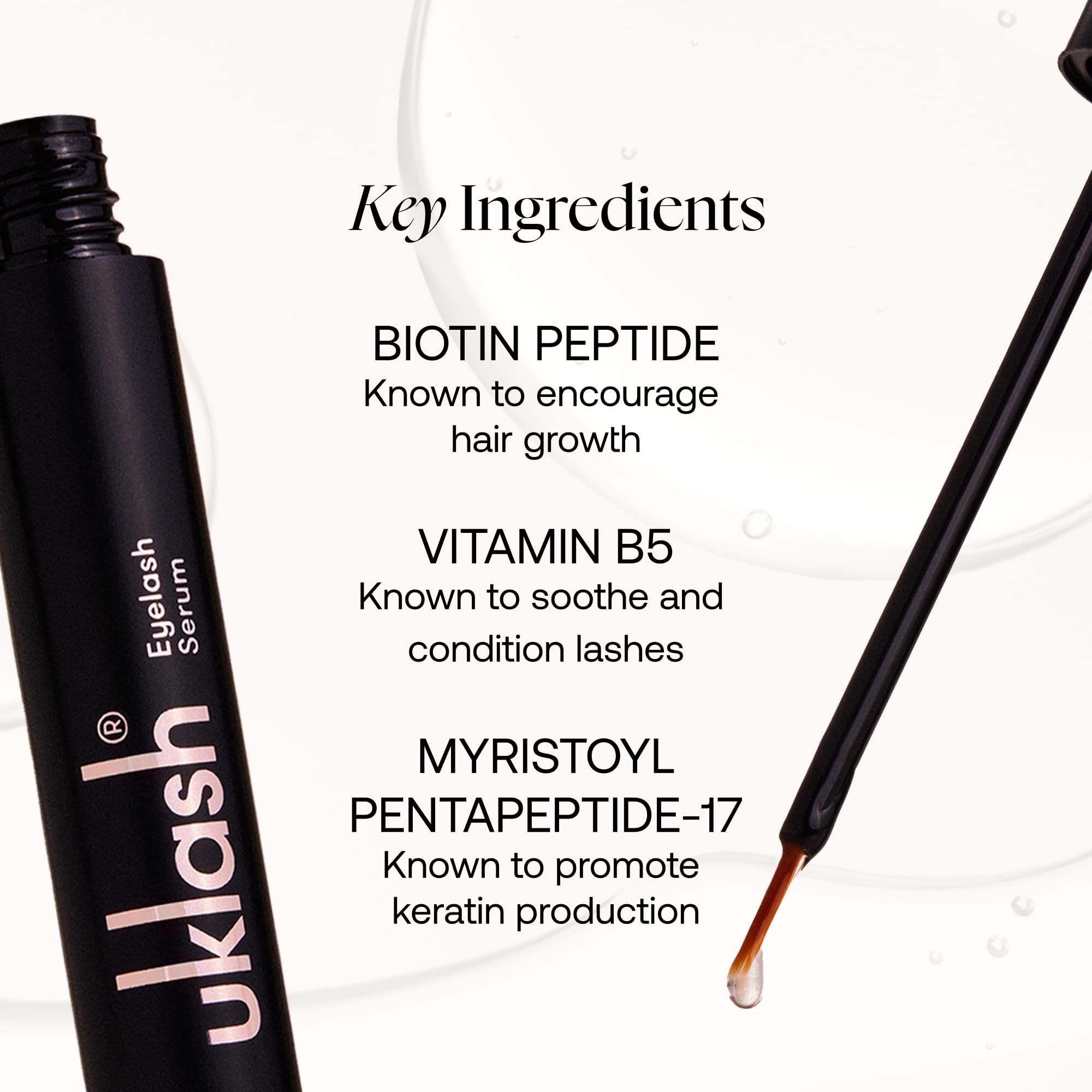 UKLASH Eyelash Growth Serum 3ml Nourishing Lash Serum for Fuller Lashes | Clinically proven formula for naturally longer lashes and extensions. 100% vegan cruelty-free vitamin infused product thumbnail 6