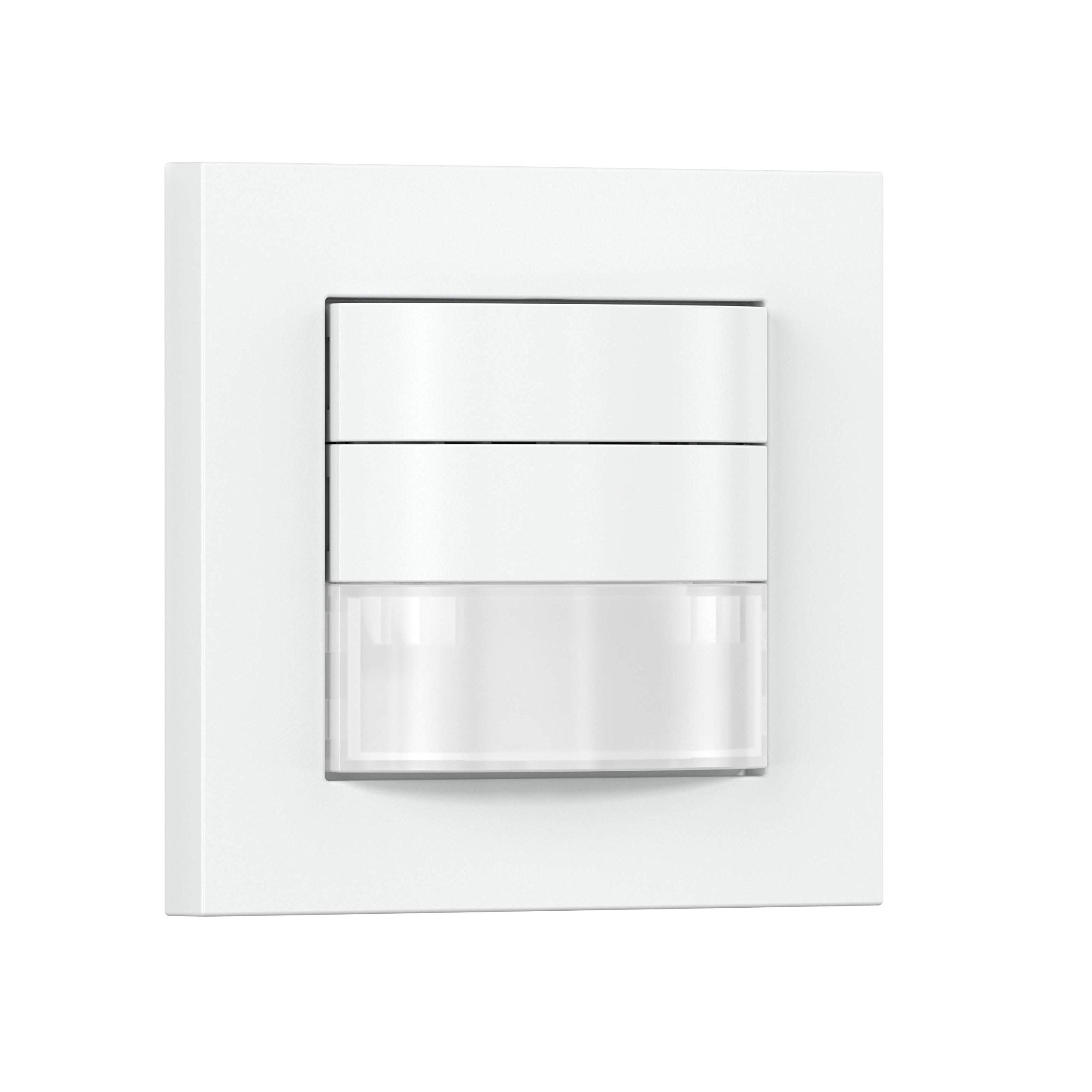 Steinel HF COM1 Interruptor-sensor de movimiento con precisión por radar, en color blanco, con detección de 180°, consumo de 2000 W, tensión de 230 V y montaje con 3 cables empotrado