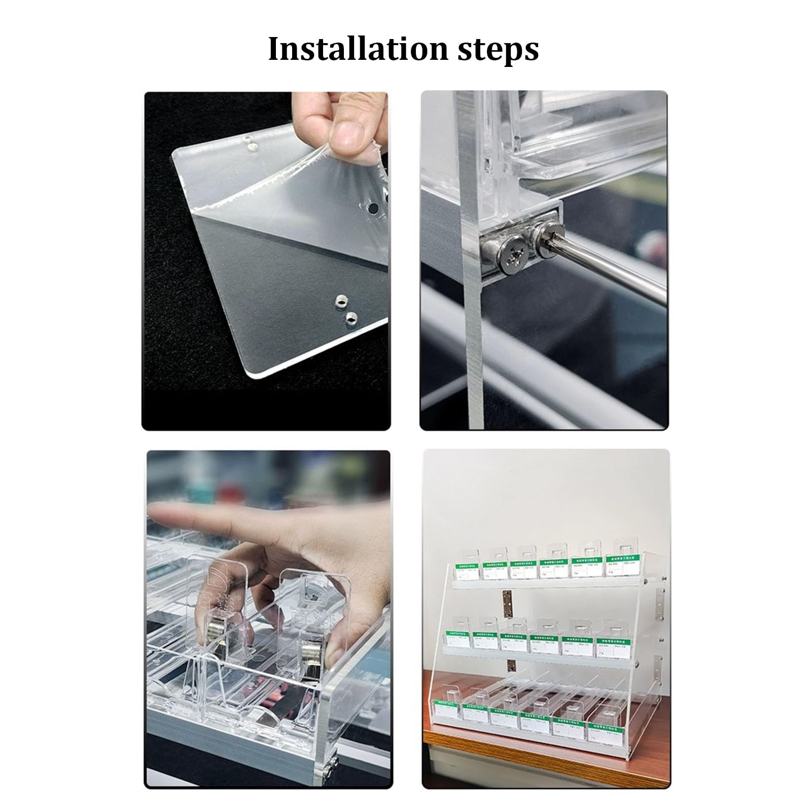 Wandmontierter Convenience Store Zigarettenregal，automatischer Zigarettenschieber-tablett-Tabak-ausstellungsstand，einzelhandelsgeschäft Acryl Auto Push Zigarettenschachtel Rack