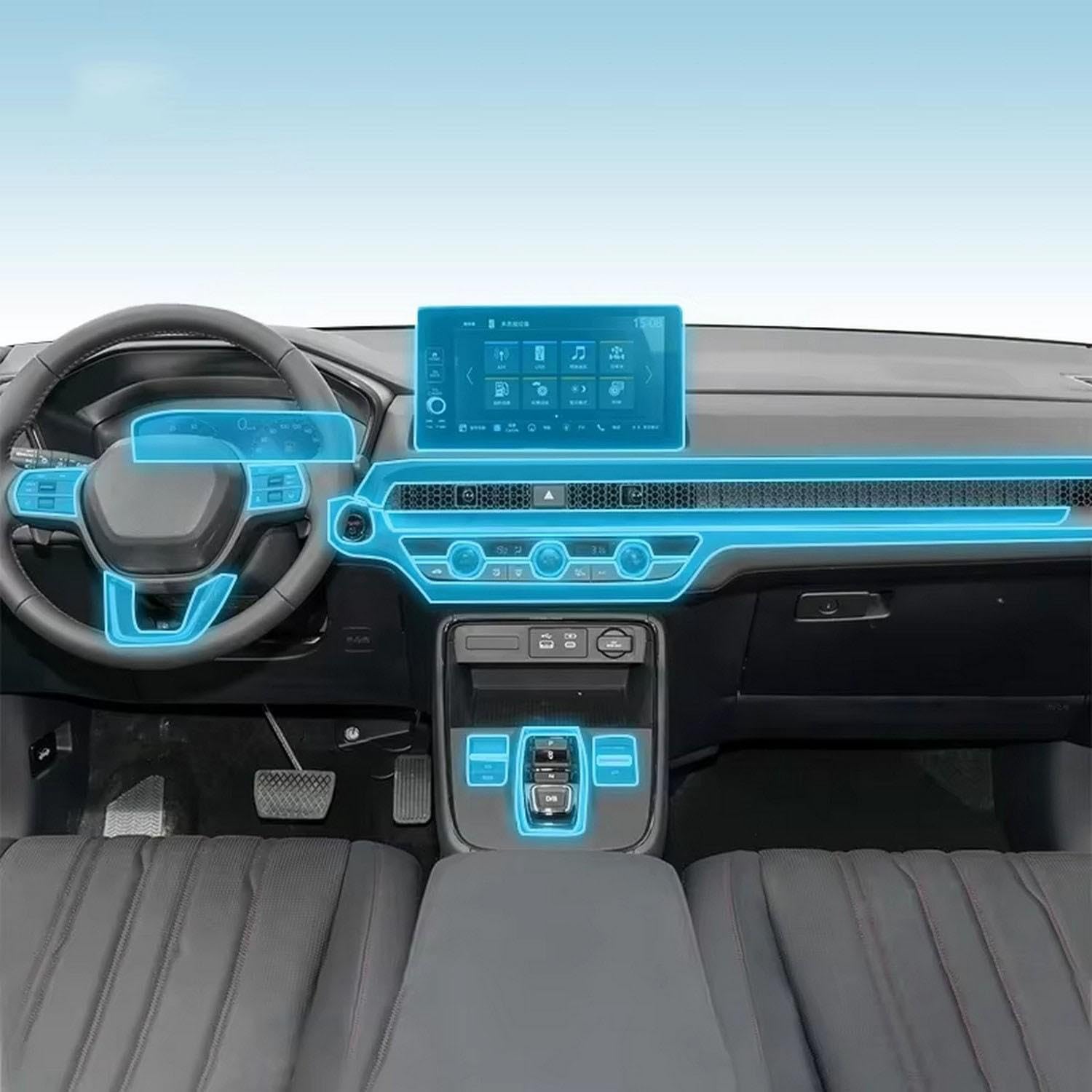 Film PPF Honda Breeze 2023 protection console centrale TPU FOEBE