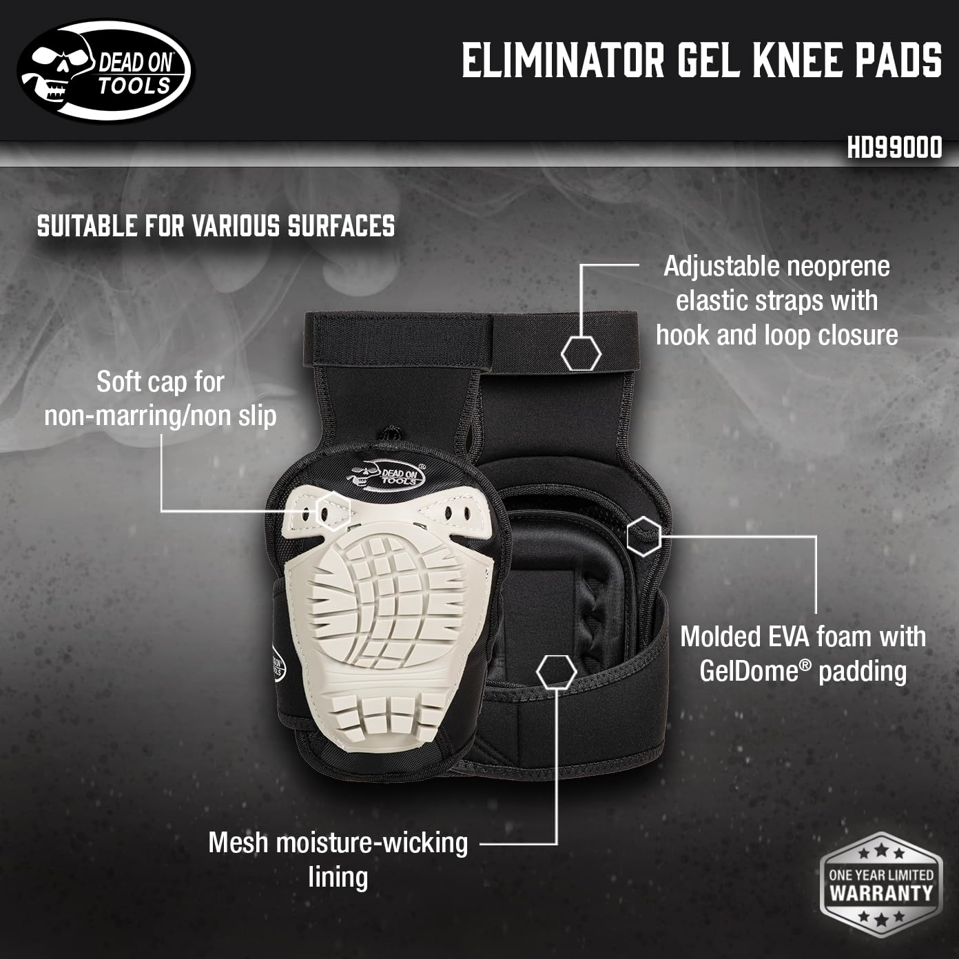 Dead On Tools HD99000 Gel Eliminator Knee Pads