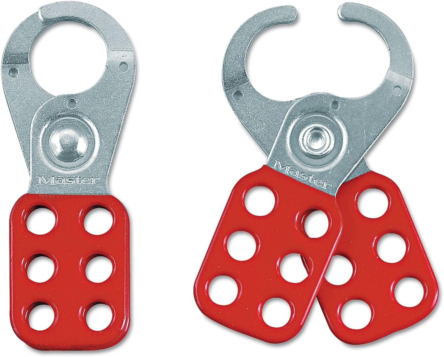 Master Lock 420 Lockout Tagout Hasp with Vinyl-Coated Handle, Red