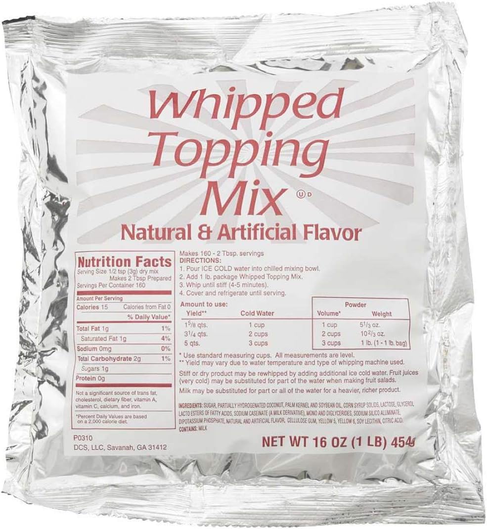 Chefs Companion Whipped Topping Mix, 1 Pound -- 12 per case.