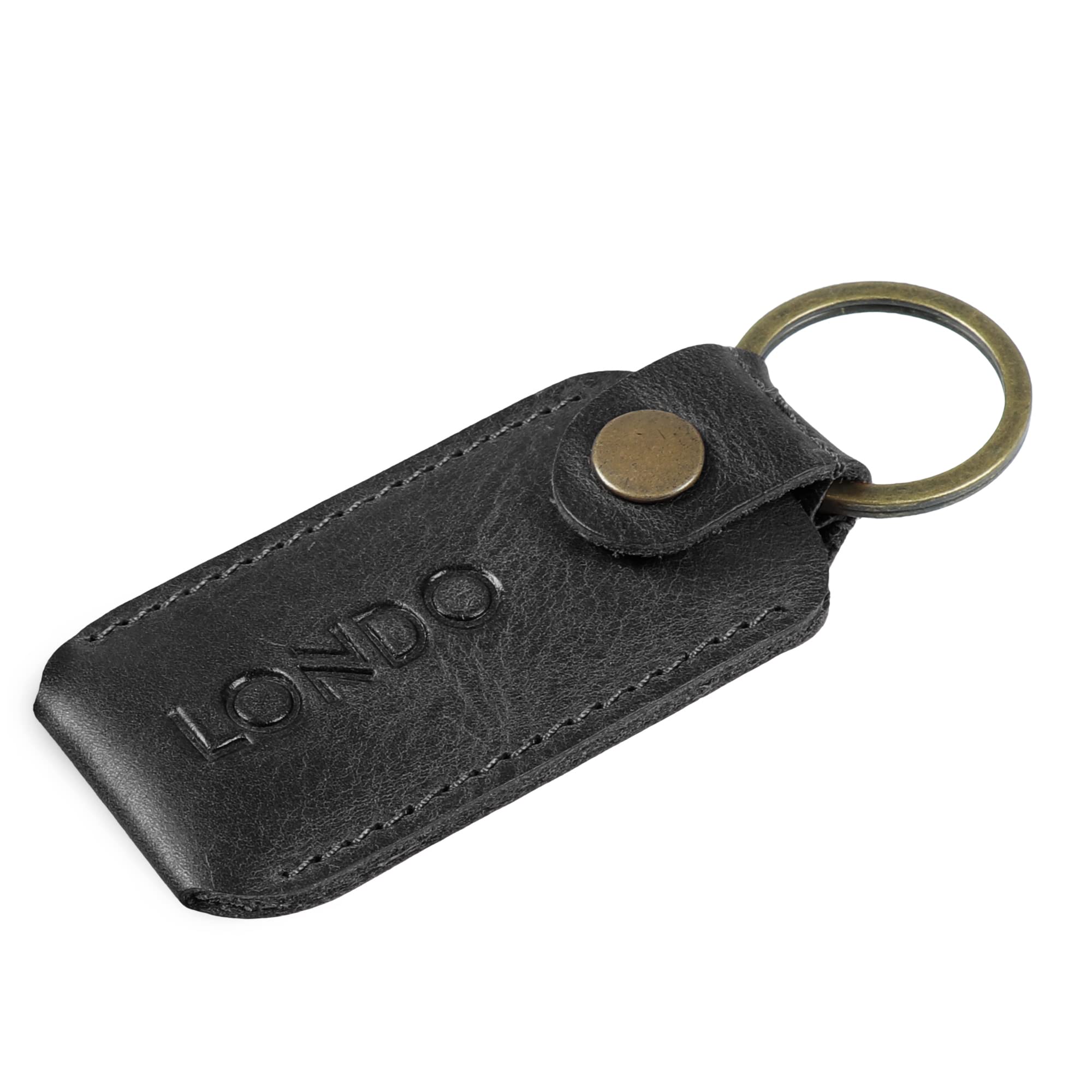Londo Etui z prawdziwej skóry z brelokiem do kluczy Ledger Nano S Bitcoin portfel unisex