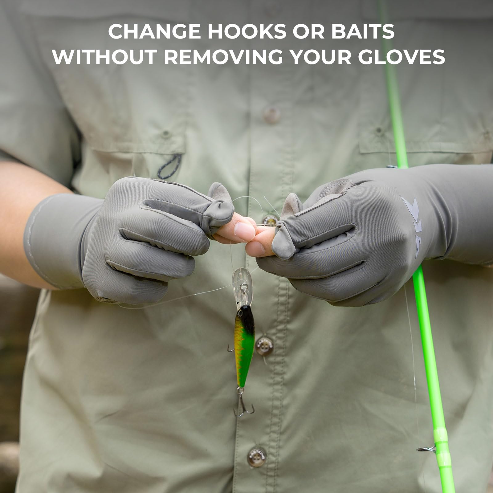 KastKing Sol Armis Pro UPF50+ Fishing Gloves-Quick-Dry, Full Finger & 3/4 Fingerless Sun Protection Gloves Men Women for Outdoor