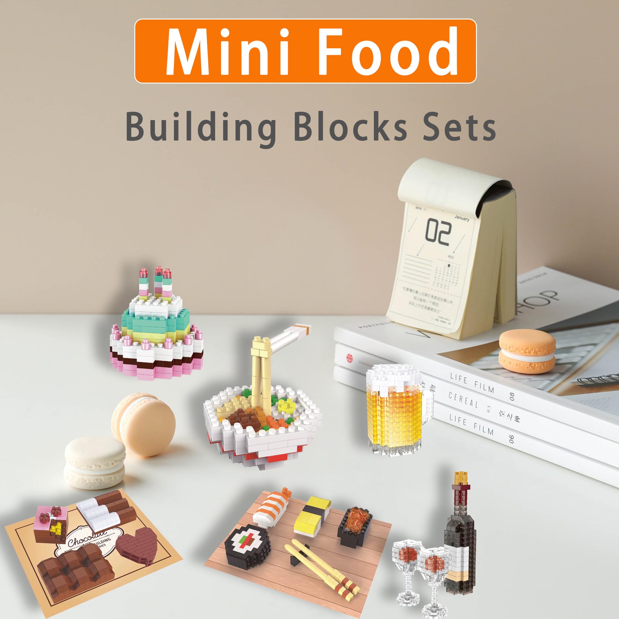 Amazon.co.jp: ミニビルディングブロックドリンク ファーストフード 6 