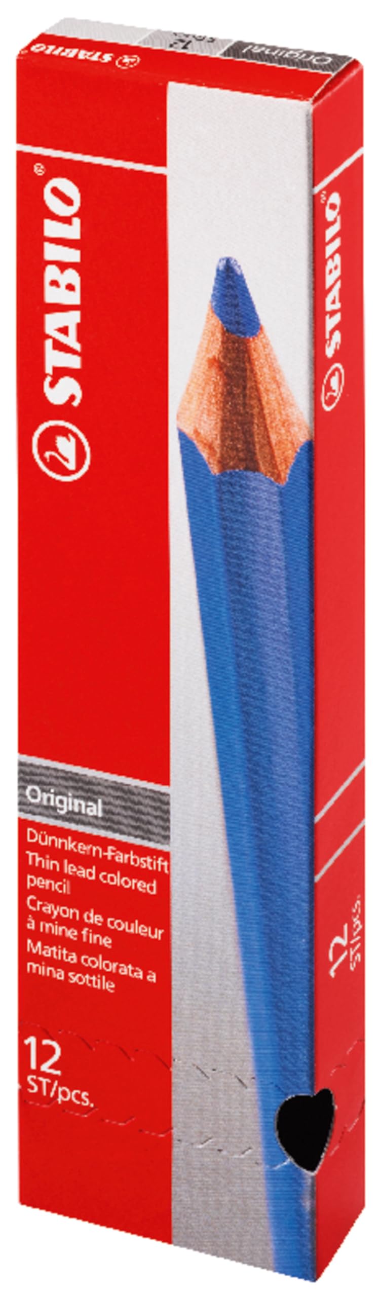 STABILO Original - Matita colorata Premium - Confezione da 12 - Blu di Prussia