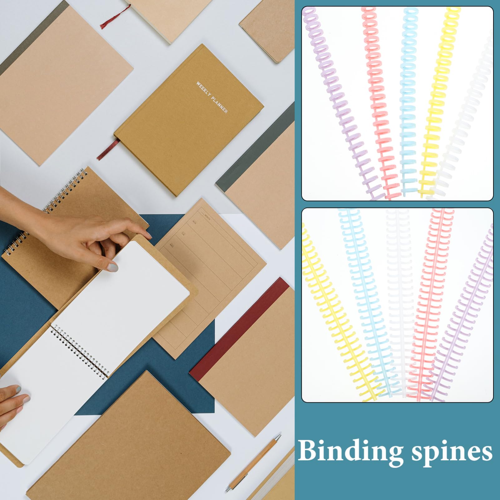 Anneaux De Reliure Lot De 10 Plastique 6 Trous - Pour Albums, Carnets, Scrapbooking - Diamètre 12mm - Capacité 80 Feuilles 6 Trous 12mm