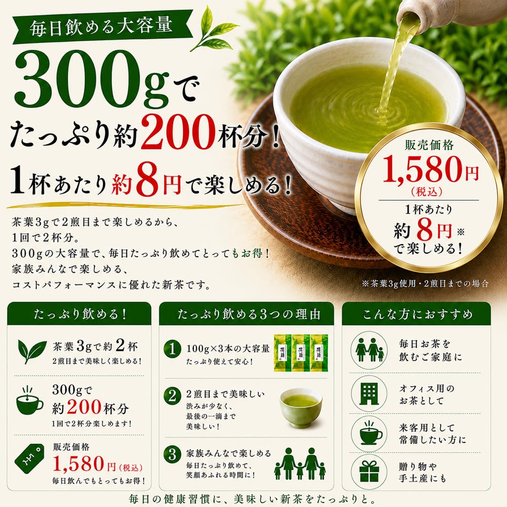 Amazon.co.jp: 静岡お茶のだいさん 静岡 新茶 2026年産 一番茶使用 深
