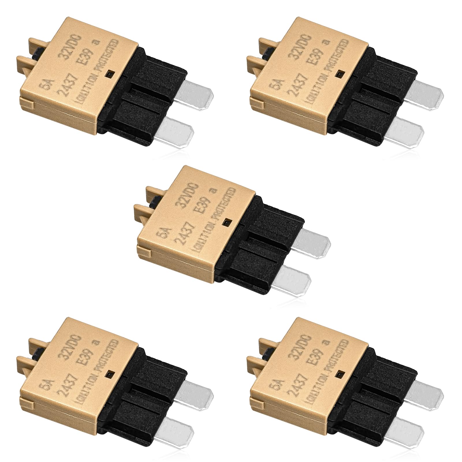 6pcs 32vdc Manual Reset Low Circuit Breaker Blade Fuse E39 ATC/ATO (5A 10A 15A 20A 25A 30A) — Amazon image 13