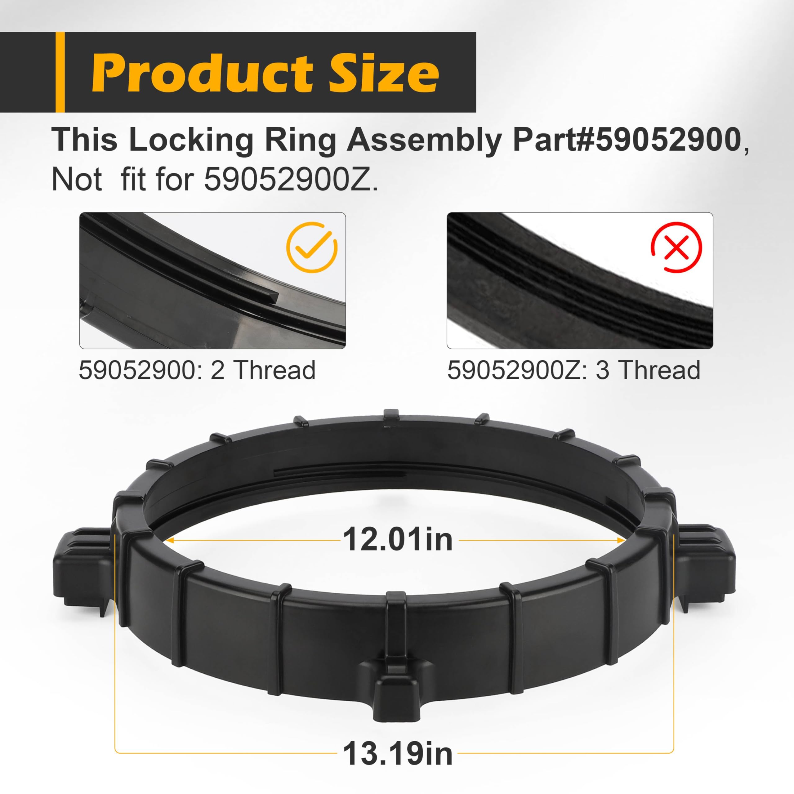 Amazon.com: X4XZ 59052900 Locking Ring Assembly (2 Thread, NOT for