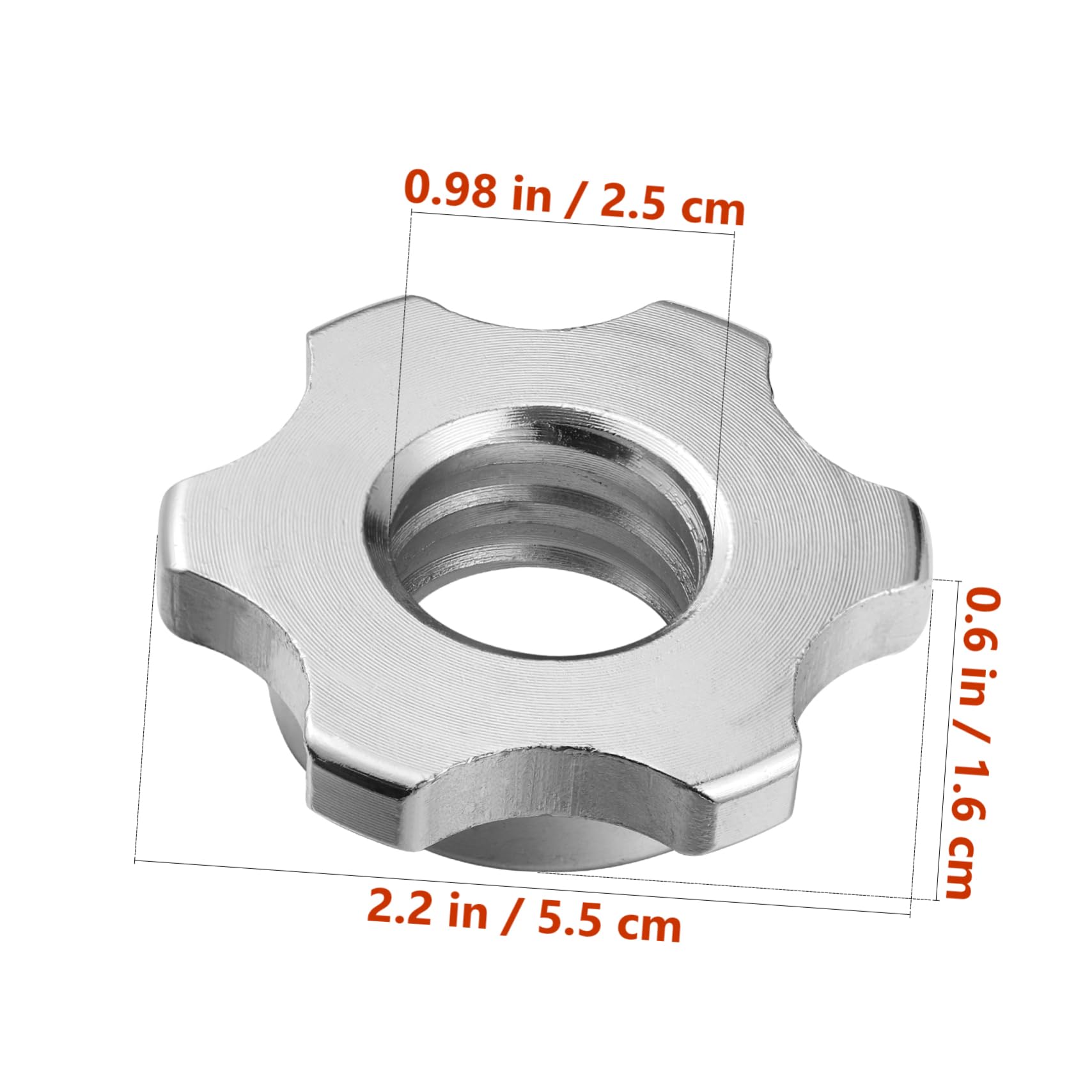 MUCKLILY Replacement 2.5cm Nuts Anti-Slip Collars for Barbell Dumbbell Weight Lifting