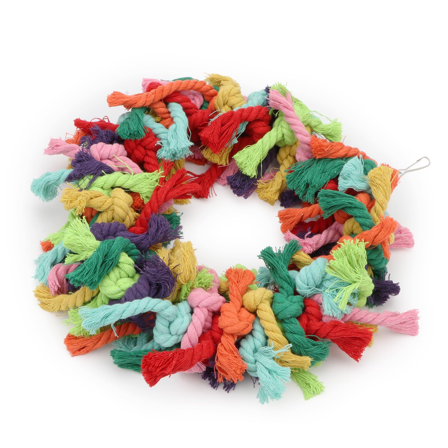 Hypeety Pet Bird Coton Bague Jeu d'exercice à mâcher Coton Snuggle Bague Bird Toy