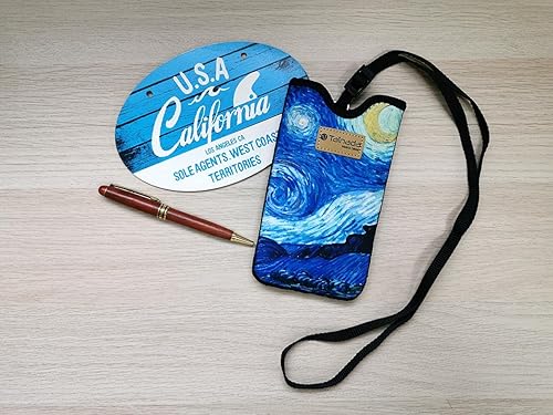 Miniatura 3 de Tainada Funda de transporte de neopreno a prueba de golpes para hombre y mujer, funda de transporte con cordón para el cuello, funda con lazo para