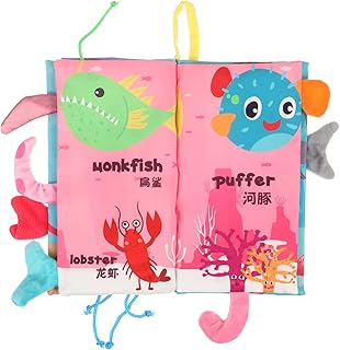 Hohopeti Cauda Pano Livro Livro De Pano Do Bebê Brinquedos De Animais Para Crianças Brinquedos De Animais Da Criança Brinquedos De Viagem Do Bebê Para Avião Livro Recém-Nascido Livro Da