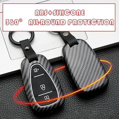 Miniatura 7 de HIBEYO Funda para llavero de 3 botones para Chevrolet Onix Equino Orlando Cruze Spark Sonic Camaro Volt Bolt Trax Malibu Blazer Traverse con