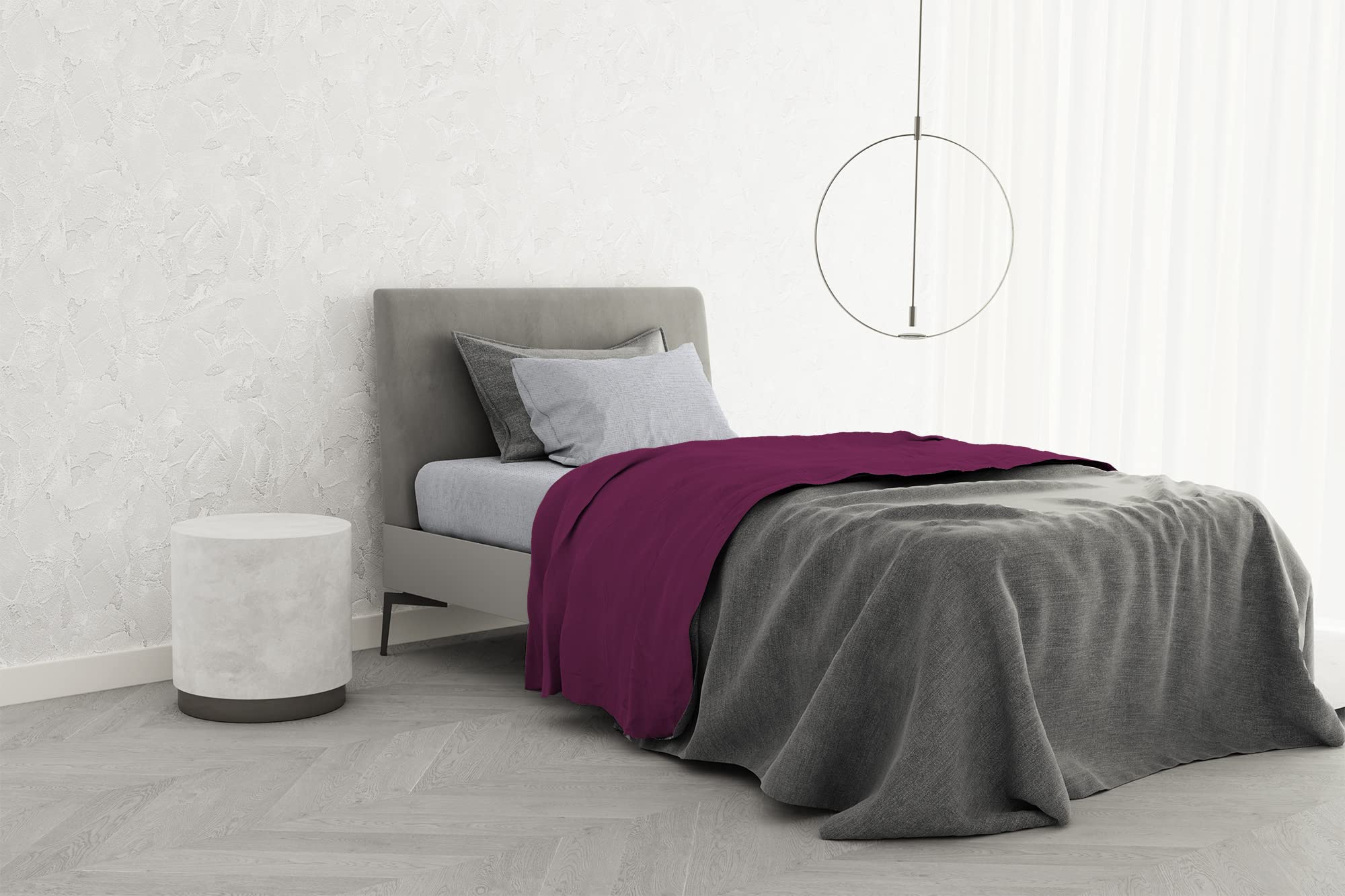 Trendy Chic Bed Set, Fuchsia, Square and Half, King single - Image 2