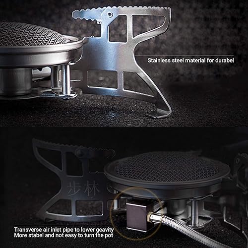 Miniatura 5 de Bulin - Estufa de camping resistente al viento, 3800 W5800 W6800 W, ligera, portátil, plegable, accesorios para exteriores, quemador ajustable, mini