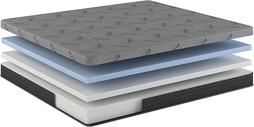 Miniatura 10 de American Furniture Classics Franklin Series - Colchón de espuma viscoelástica con infusión de gel de 10 pulgadas, certificado CertiPUR-US, tamaño