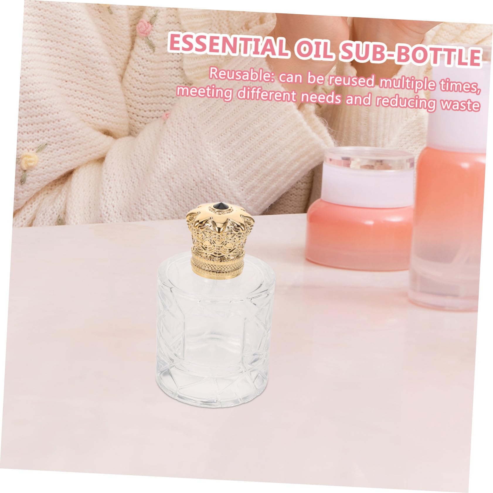 SHERCHPRY 3 Fiolki Na Perfumy Szklane Butelki Podróżne Pojemnik Na Perfumy Do Podróży Mini Butelki Atomizer Do Podróżnych Butelka Uzupełniająca Przezroczysta