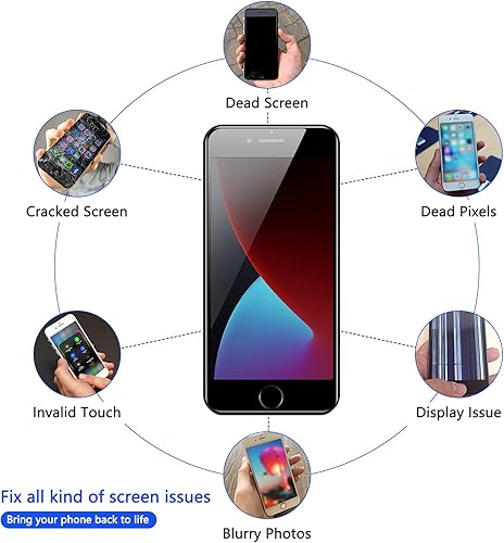 Miniatura 5 de Mobkitfp - Pantalla LCD de repuesto para iPhone 7 Plus de 5.5 pulgadas, digitalizador de pantalla LCD de montaje completo con cámara frontal +