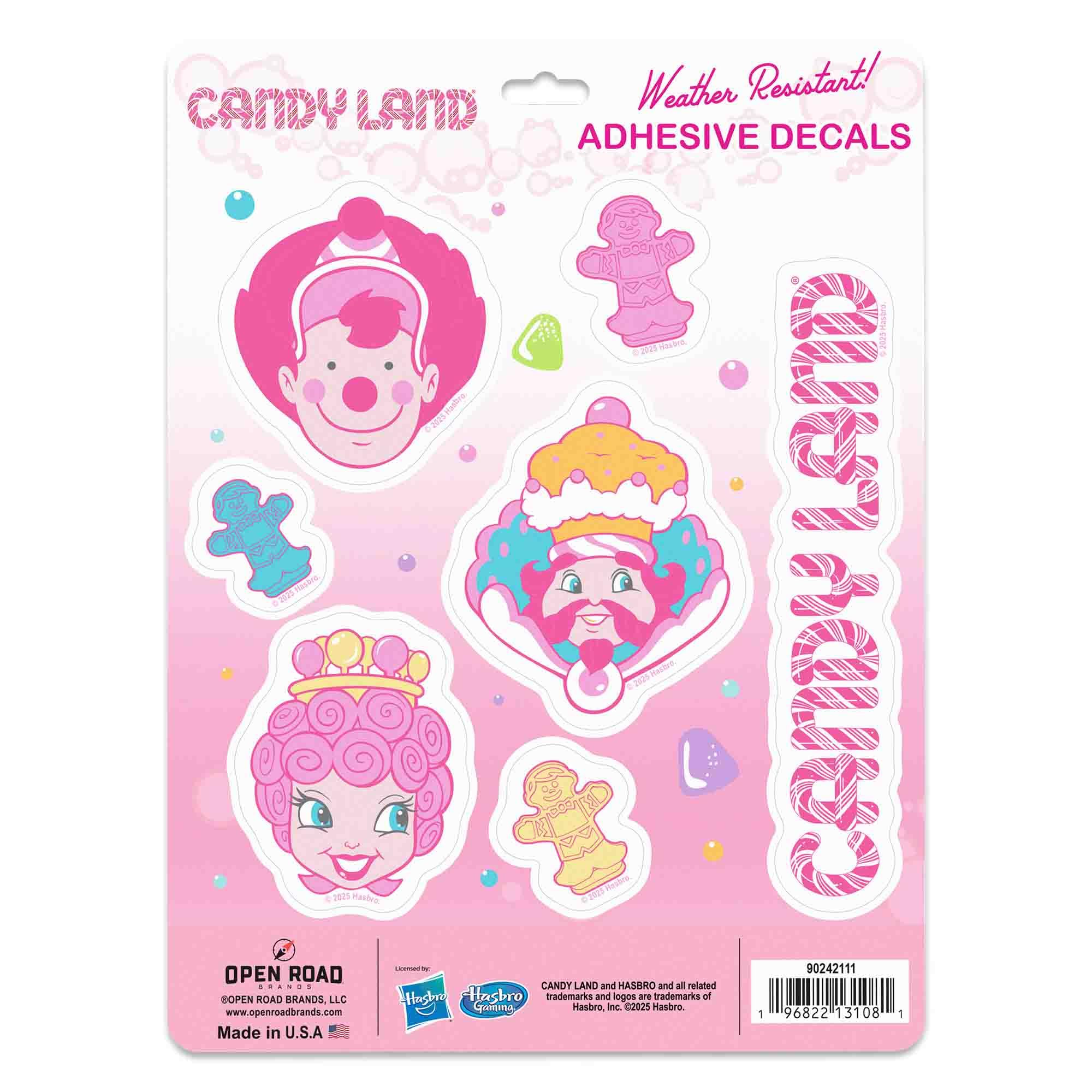 Hasbro Candy Land Game Icons Adhesive Vinyl Decal Pack