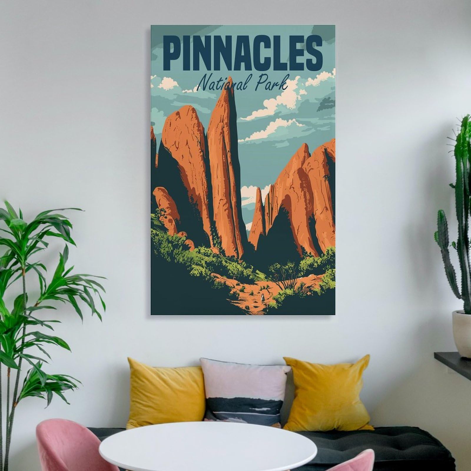Junmoney Wandbild Pinnacles National Park, 24x36inch(60x90cm), Für Wohnraum, Flur Oder Apartments, Persönliche Wanddeko Als Geschenk, Für Persönliche Wohnideen