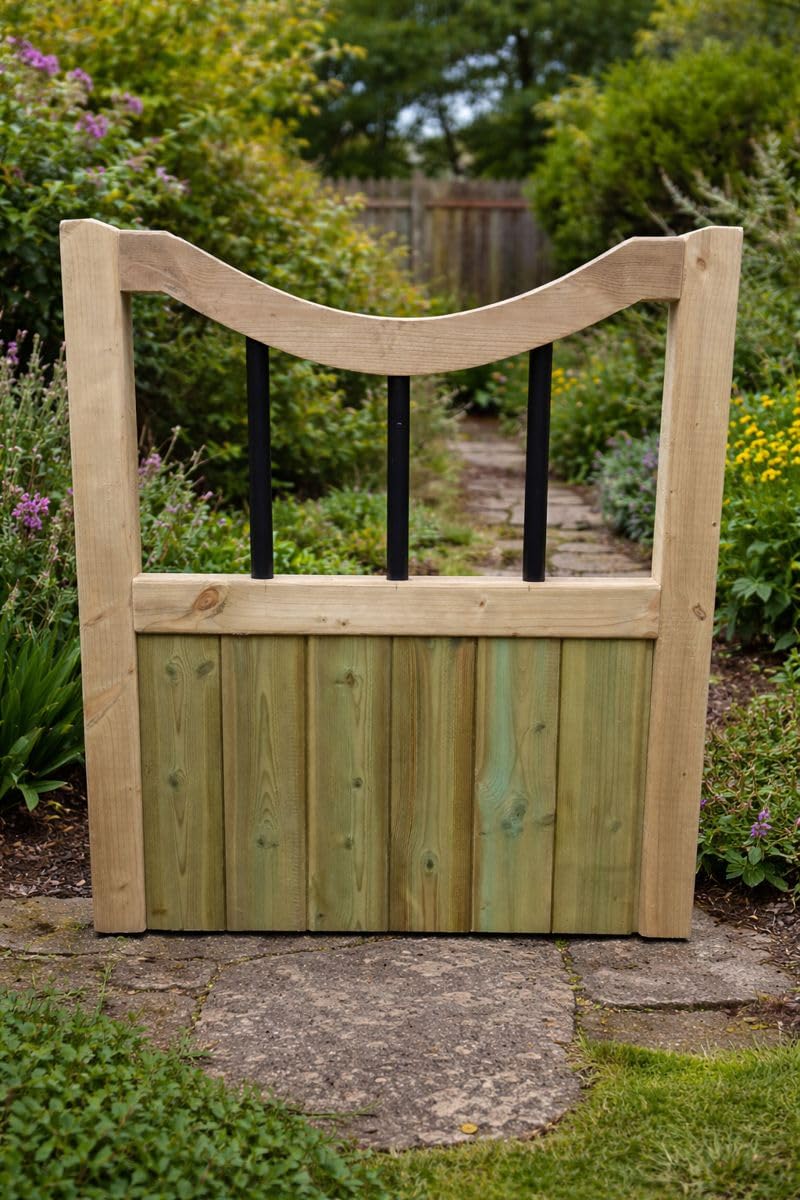 Md Carpentry Wooden Garden Gate Pedestrian Gate Wooden Pressure Treated 4Ft 120Cm,Wooden Garden Gate, Garden Gates Wooden, Garden Gates Wooden Tongue And Groove, (120Cm High X 60Cm Wide X 5Cm Deep)