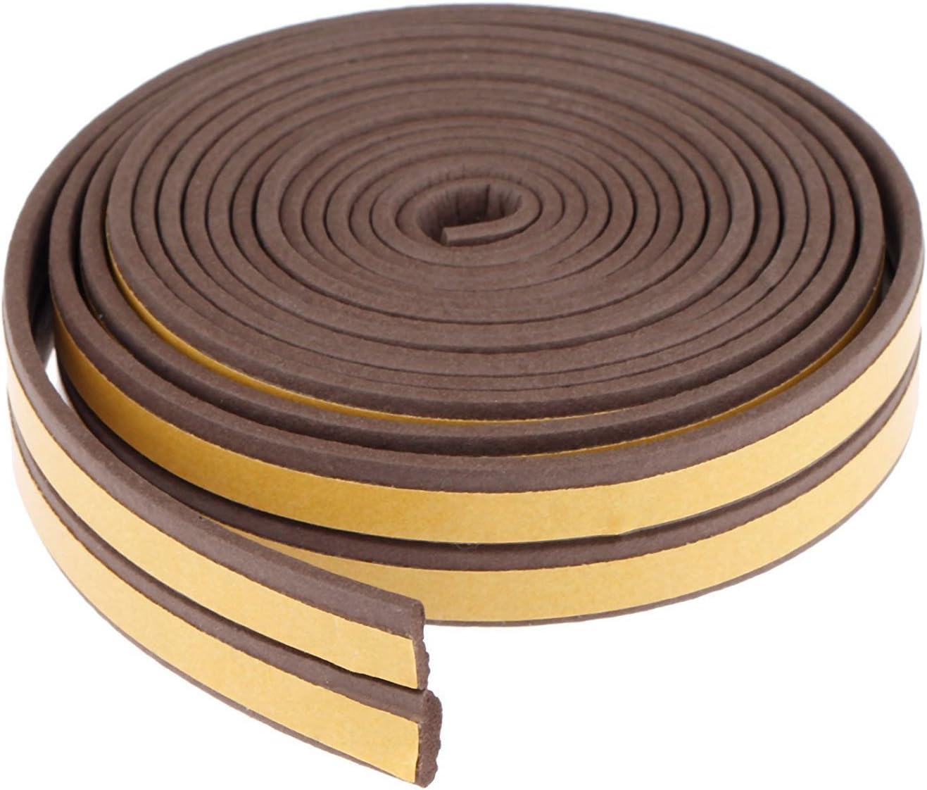 Sealplus 6 meters I-type Medium Gap 1mm-2mm Self Adhesive Weather Strip Seal Door Window Fitting Brown