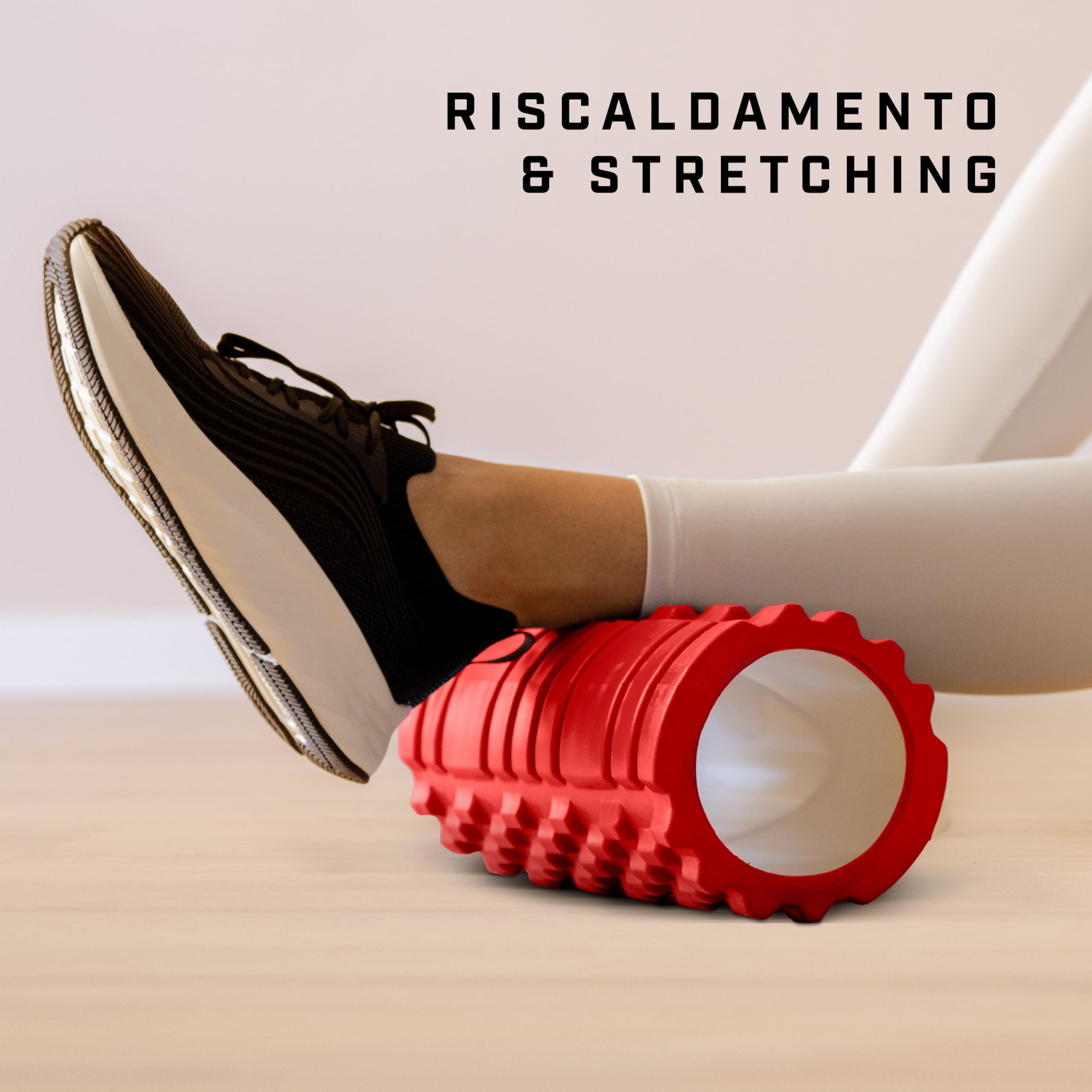 KG Physio Foam Roller - Rullo massaggio muscolare per gambe, schiena e braccia - Rullo per massaggio muscolare ultraleggero essenziale per rilasciare le tensioni muscolari - Rullo pilates 33x12cm
