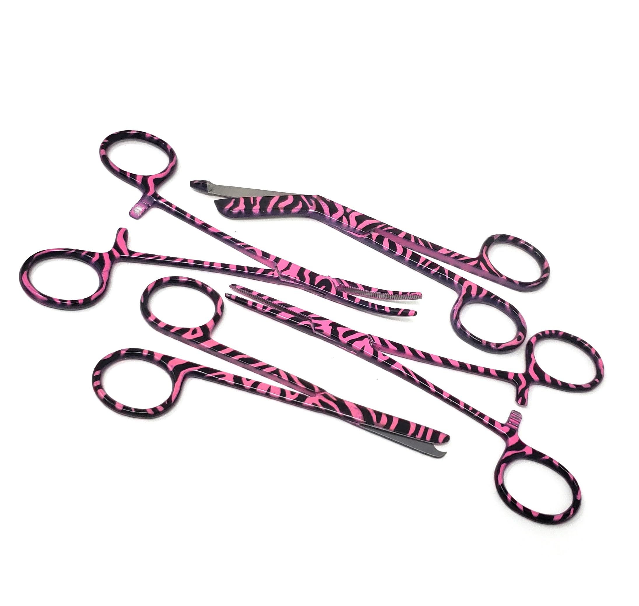 Set of 4 Bandage Scissors 5.5", Stitch Scissors 4.5" and Hemostat 5.5" Straight Curved Made of Premium Quality Stainless Steel (Jet Black) — Amazon image 14