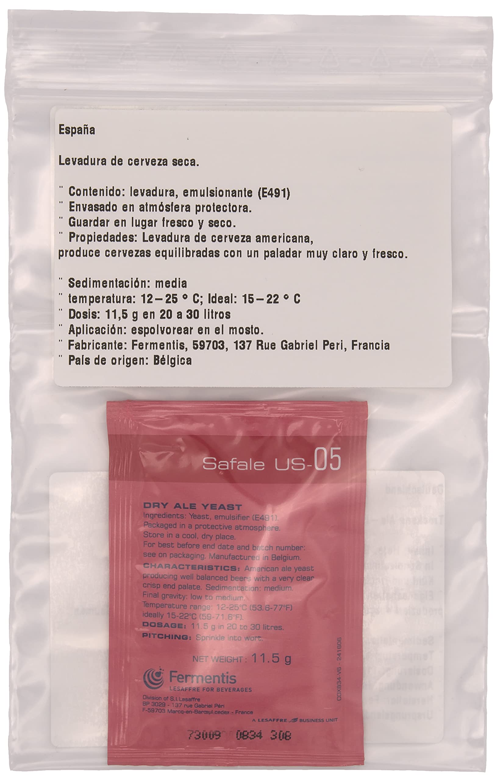 Fermentis lievito di birra US-05 W 34/70 S-33 S-23 ad alta fermentazione a bassa fermentazione (US-05)