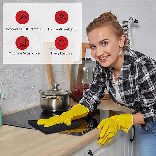 Miniatura 4 de AIDEA Paño de limpieza de microfibra, 24 unidades, paño de limpieza multiusos de alta calidad para automóviles, paño de limpieza suave y absorbente