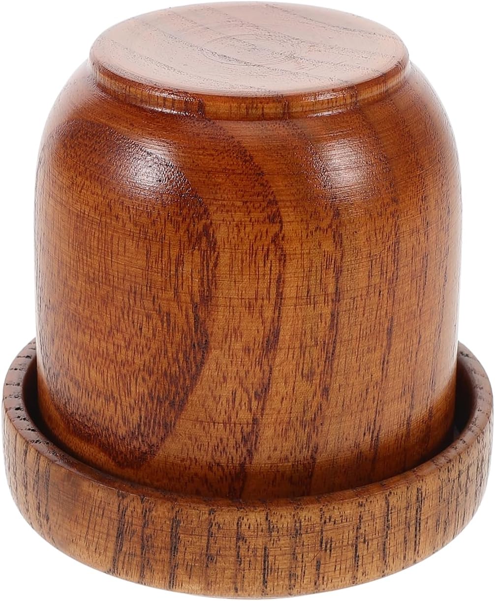 ibasenice Solid Wood Dice Shaker Cup with Lid for Ktv Bars and Parties Gaming Accessory for Board Games and Entertainment Durable Wooden Dice Cup for Fun and Convenient Game Play