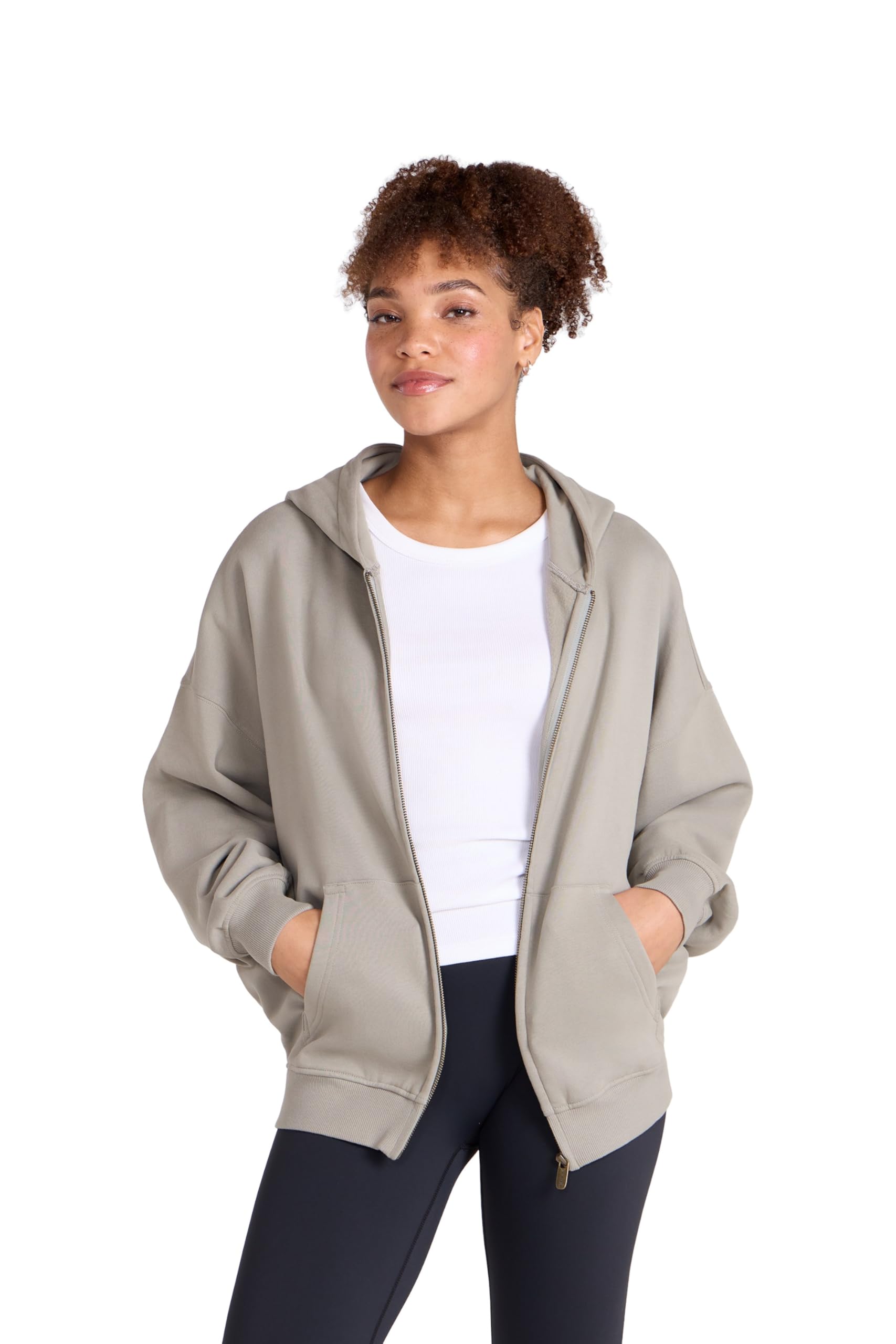 Idol Womens Zip Through Hoodie - Green