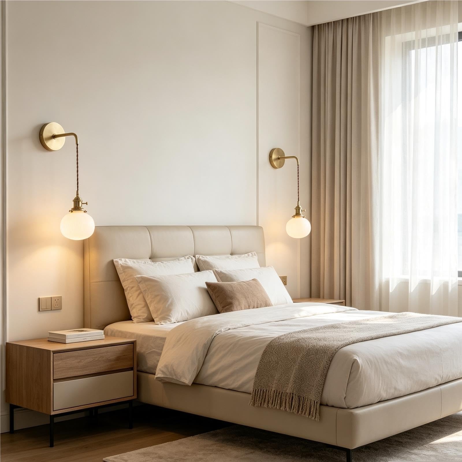 Sconce decorata in ceramica a righe retrò nordica
