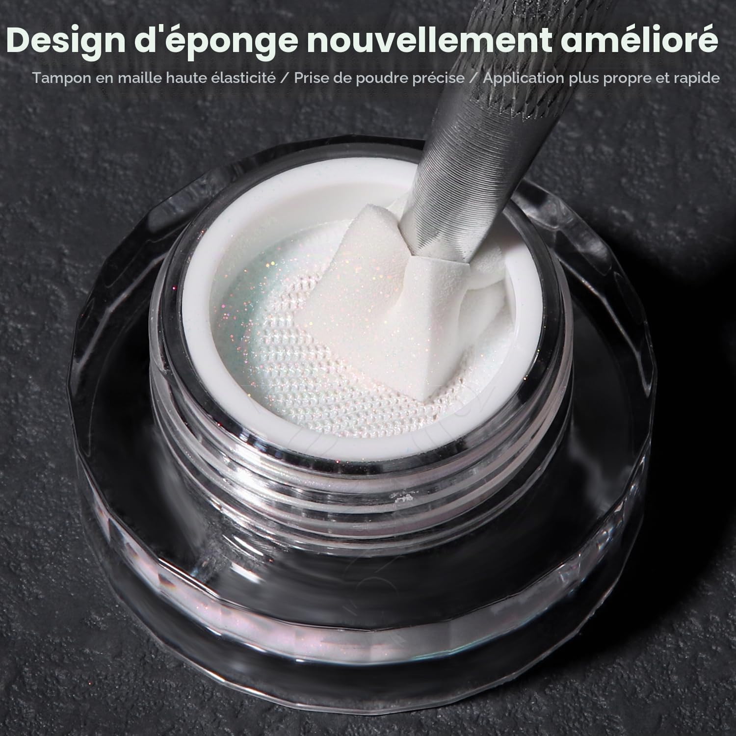 YOKEFELLOW Poudre à ongles GleamTap Cushion Aurora Chrome de - 6 couleurs à effet aurore de sirène, paillettes pour nail art, pour manucure à domicile ou en salon (GT117-GT122)