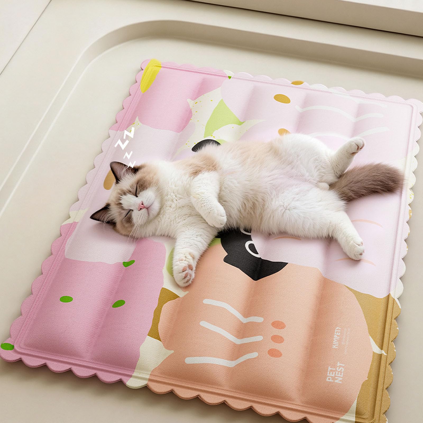 Alfombrilla refrescante para mascotas, transpirable, lavable, para verano, gatos, gatos, manta fresca para jaula y cama, accesorios para mascotas pequeñas y grandes