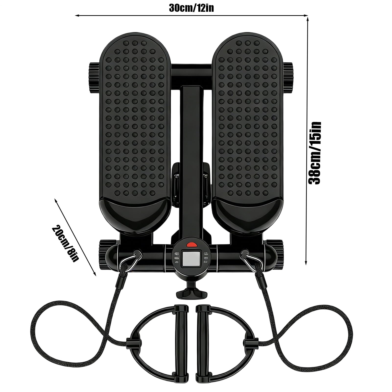 Stepper | Strumento di sollevamento pesi, silenzioso, portatile, regolabile, con schermo LCD, per allenamento quotidiano, yoga, palestra, ufficio, appartamento, viaggi, interni