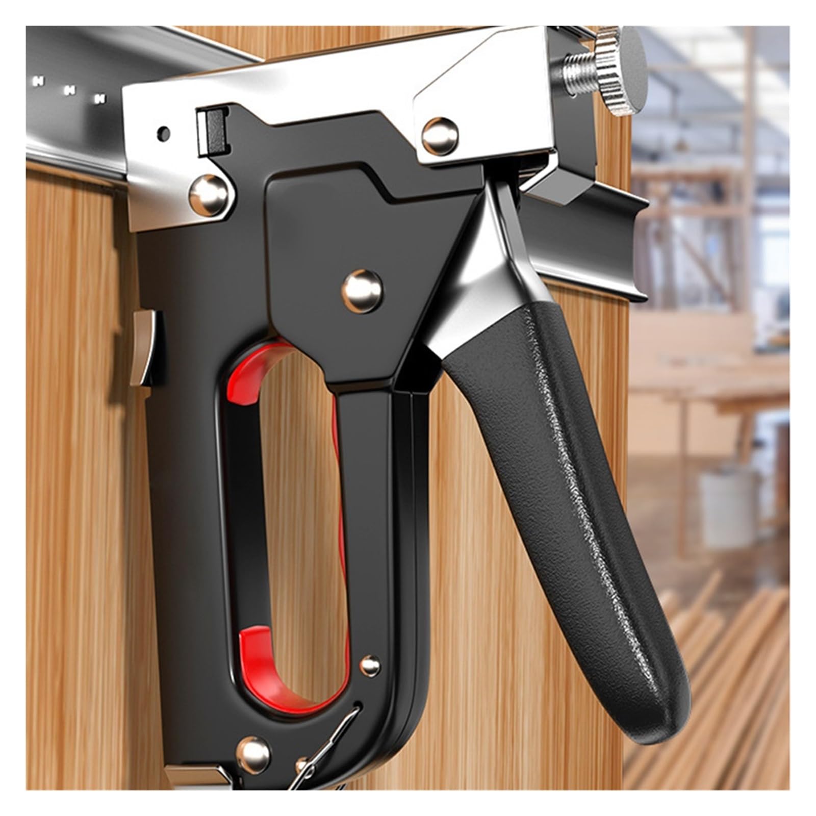 Pistola sparapunti pneumatica senza olio Chiodatrice manuale for tappezzeria, multifunzione 4 in 1, chiodatrice portatile, chiodatrice portatile veloce, strumento for la lavorazione del legno