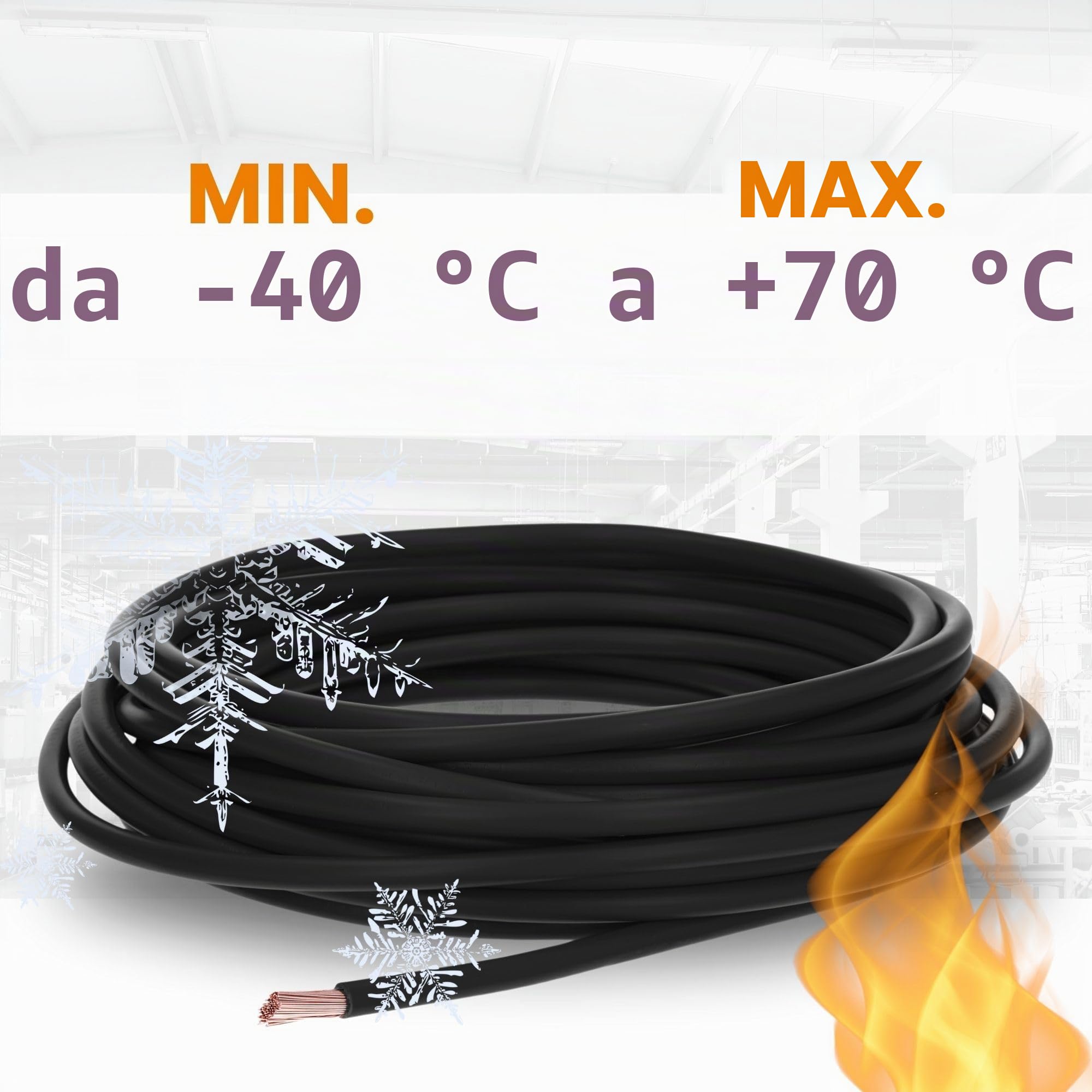 Lapp H07V-K 16 mm² Nero Cavo di Cablaggio Flessibile in PVC Monopolare | Filo in rame a trefoli sottili classe 5, cavo unipolare armonizzato per quadri elettrici e cablaggio interno di macchinari