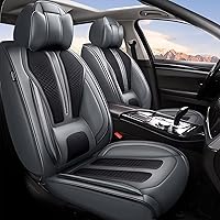 Vista 12 de TTX LIGHTING Fundas para Asientos de Coche Juego Completo Compatible con Nissan Frontier 2007-2024 2025 Protector de Asiento de Cuero Impermeable