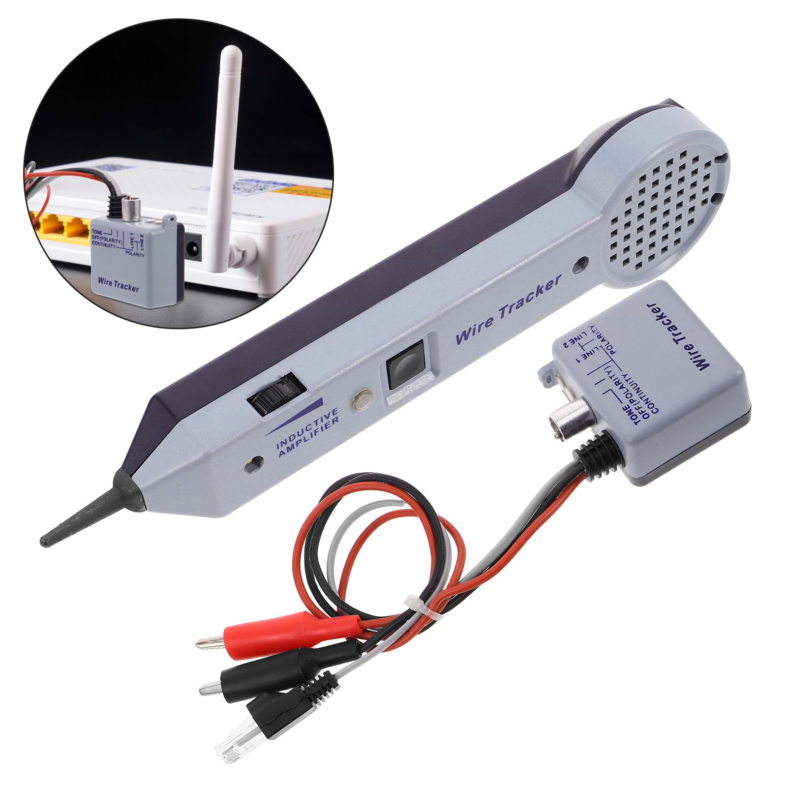 Veemoon Testeur de Câble Réseau Précis avec Générateur de Tonalités et Amplificateur Kit de Recherche de Câbles pour Téléphoniques et Haut-parleurs Utilisation en Maison ou Usine