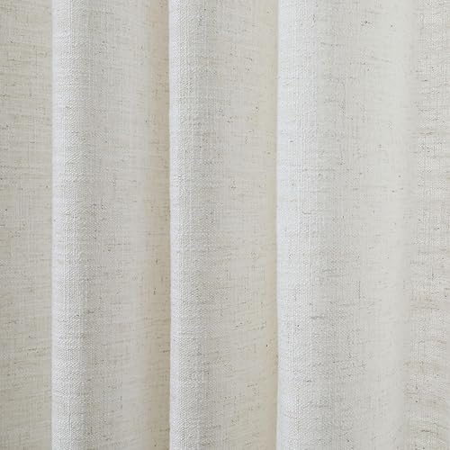 Miniatura 6 de Drapifytex Cortina plisada de lino sintético para oscurecer la habitación, extra larga de 120 pulgadas de ancho, cortina plisada para dormitorio de